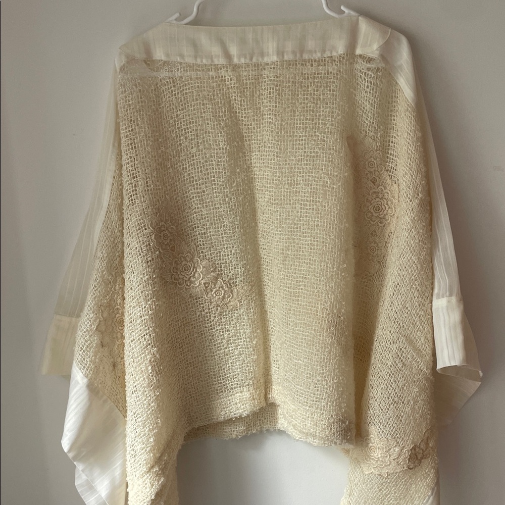 Vintage Cream Women's Couture Poncho